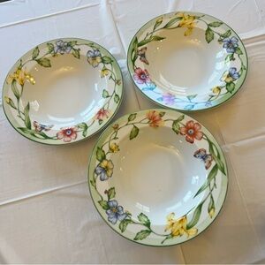 4 Coventry's Secret Garden Fine Porcelain Salad Plate Set.